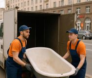Вывоз старой чугунной ванны день в день